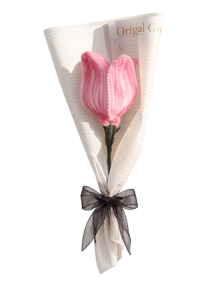 Handcrafted crochet tulip by Alfora